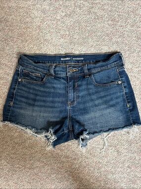 Old Navy Dark Blue Boyfriend Denim Cutoff Shorts